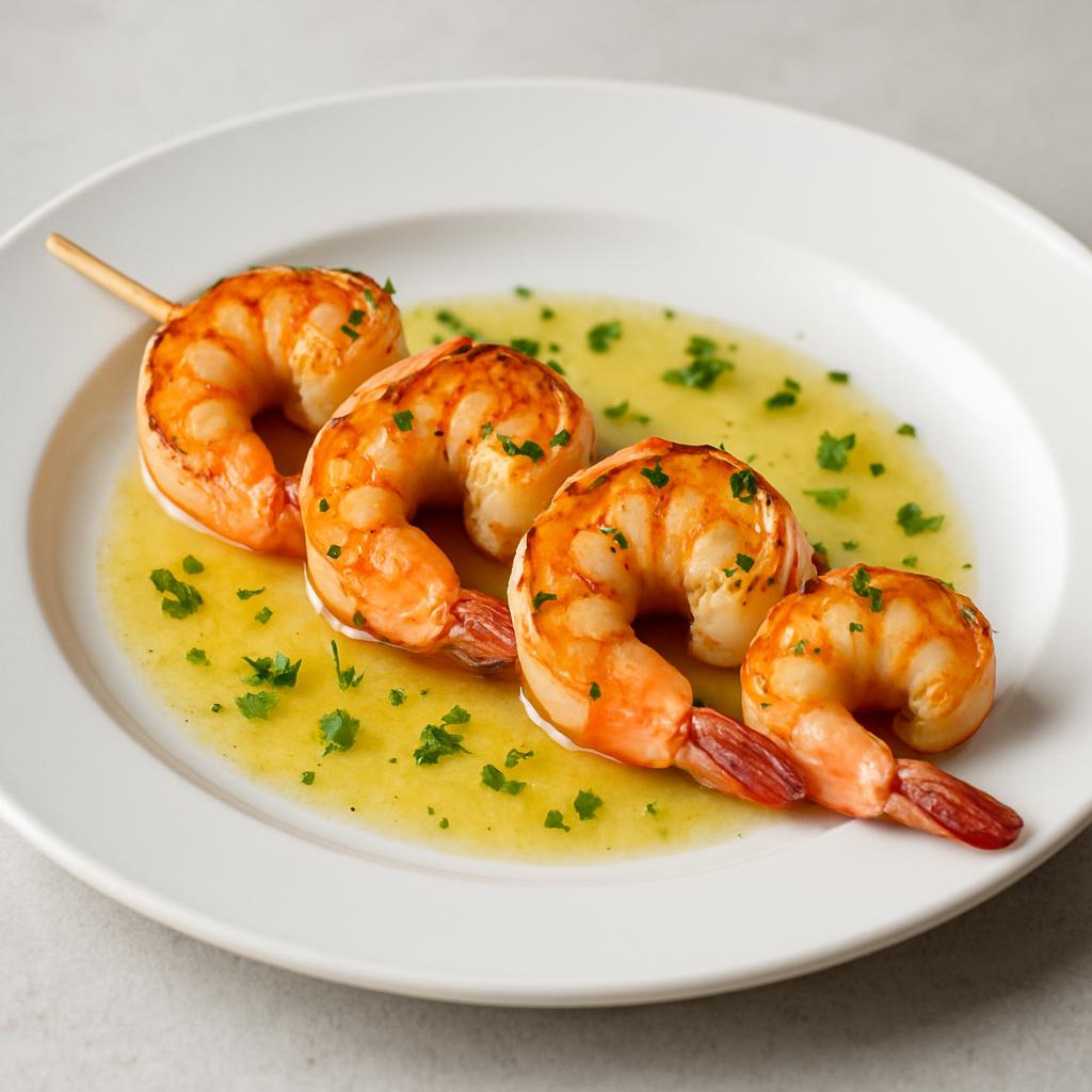 Креветки тигровые на шпажке