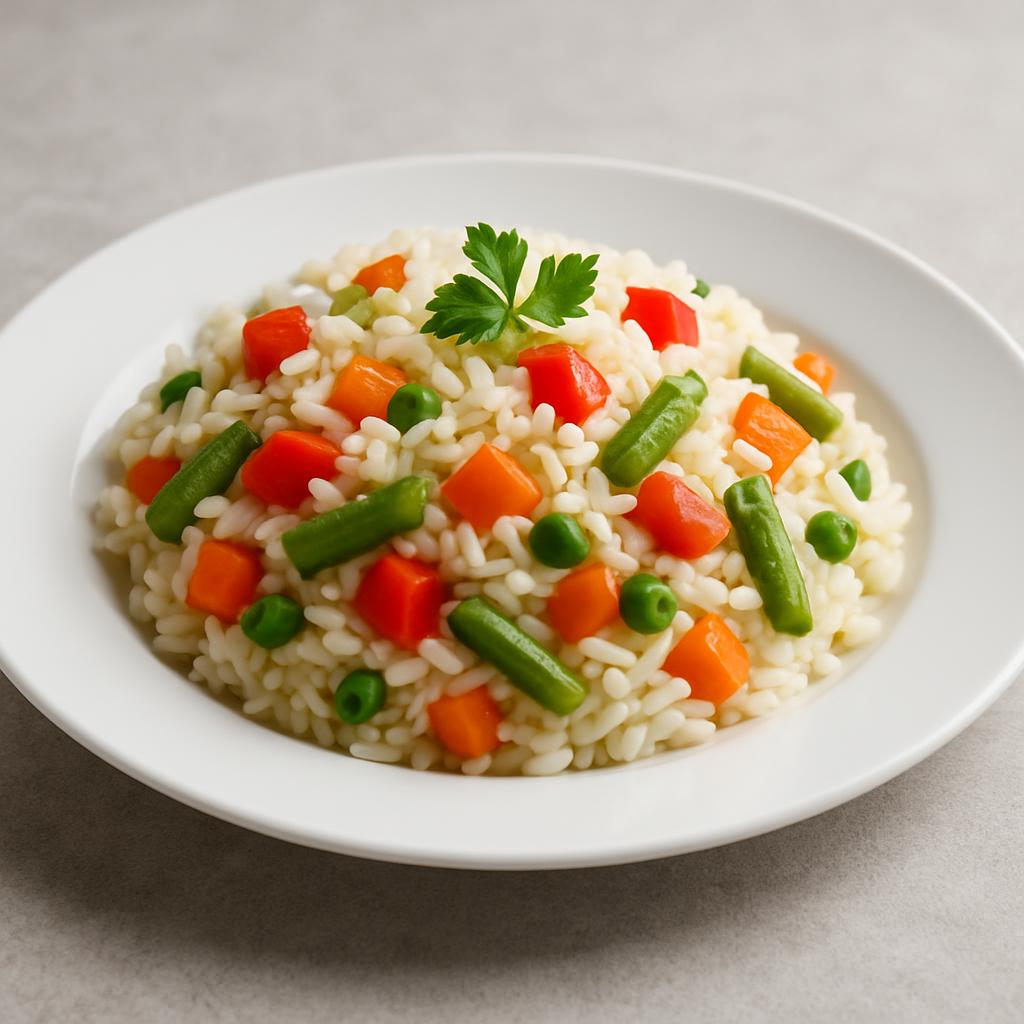 Рис отварной с овощами