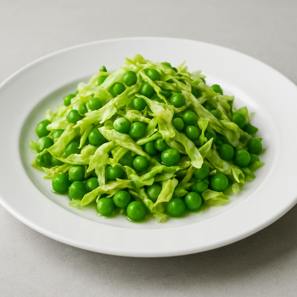 Капуста с горошком